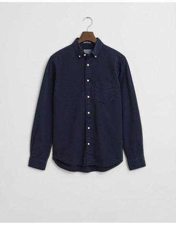 Young Ideas/Henmores - Garment Dyed Twill Shirt - 433 Evening Blue - M