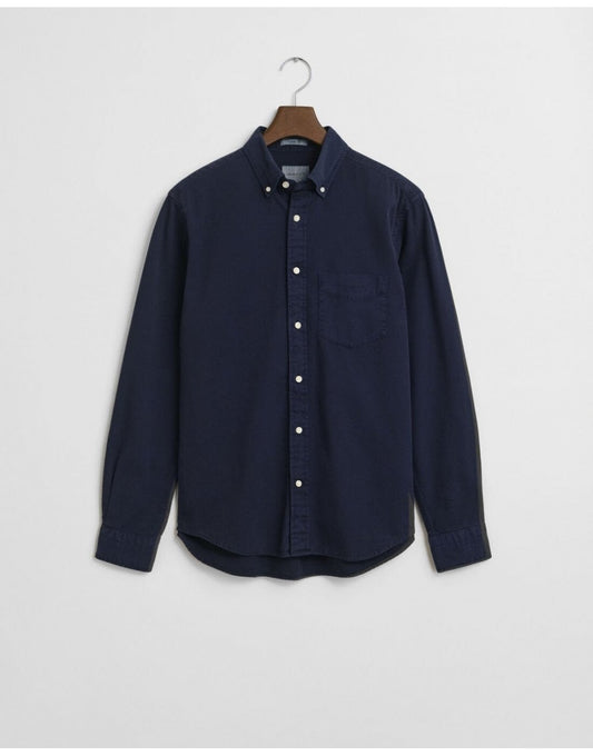 Young Ideas/Henmores - Garment Dyed Twill Shirt - 433 Evening Blue - M