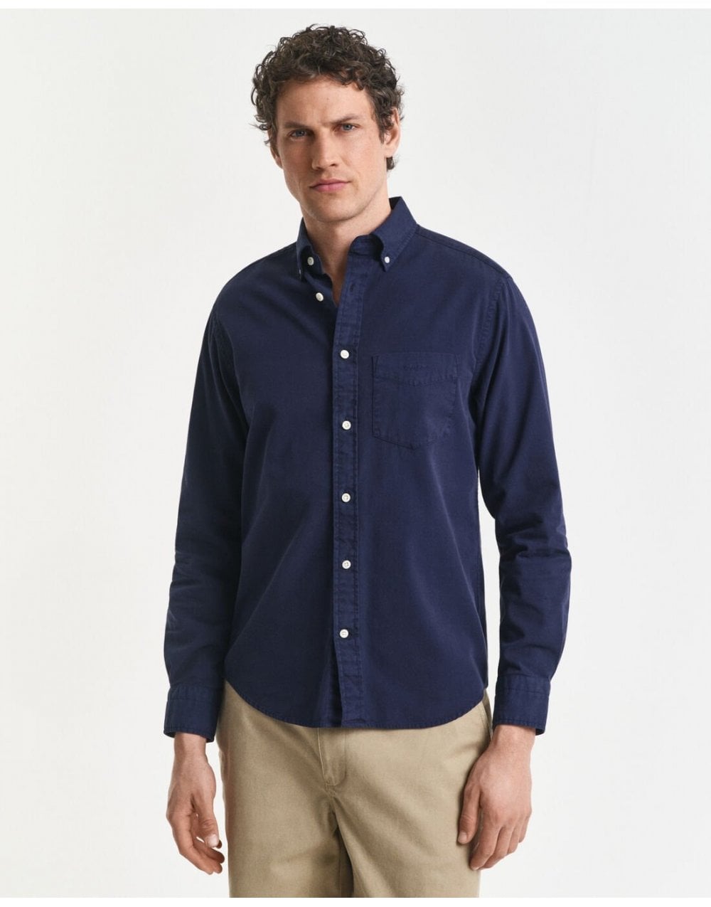 Young Ideas/Henmores - Garment Dyed Twill Shirt - 433 Evening Blue - M