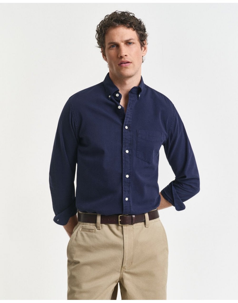 Young Ideas/Henmores - Garment Dyed Twill Shirt - 433 Evening Blue - M