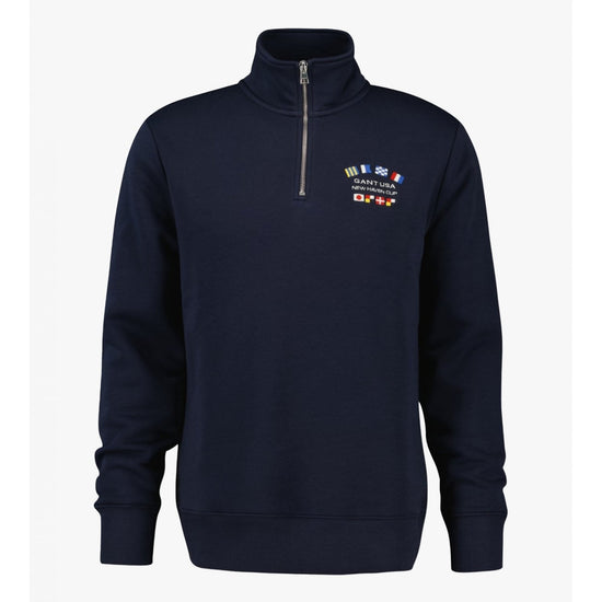 Young Ideas/Henmores - Graphic Half Zip Jumper - 433 Evening Blue - M