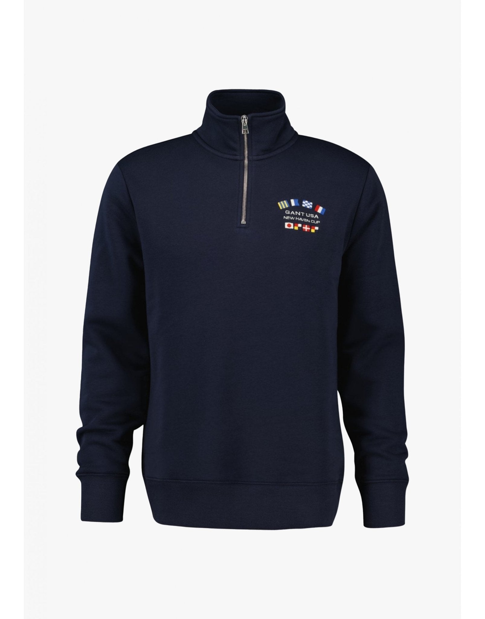 Young Ideas/Henmores - Graphic Half Zip Jumper - 433 Evening Blue - M