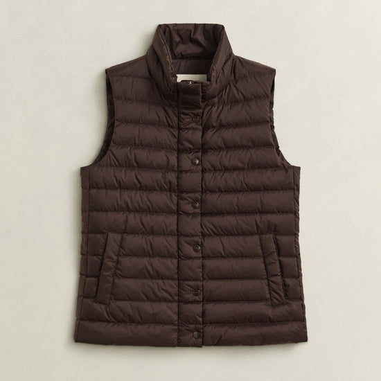 Young Ideas & Henmores -Light Down Gilet -202 Deep Brown -S