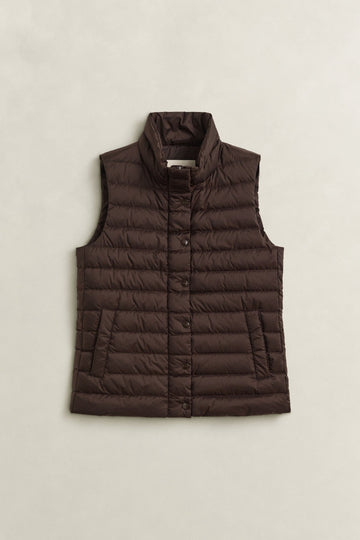 Young Ideas & Henmores -Light Down Gilet -202 Deep Brown -S