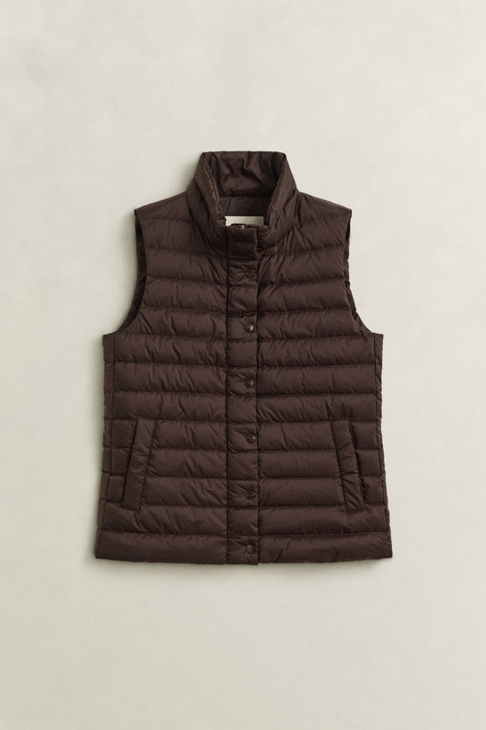 Young Ideas & Henmores -Light Down Gilet -202 Deep Brown -S