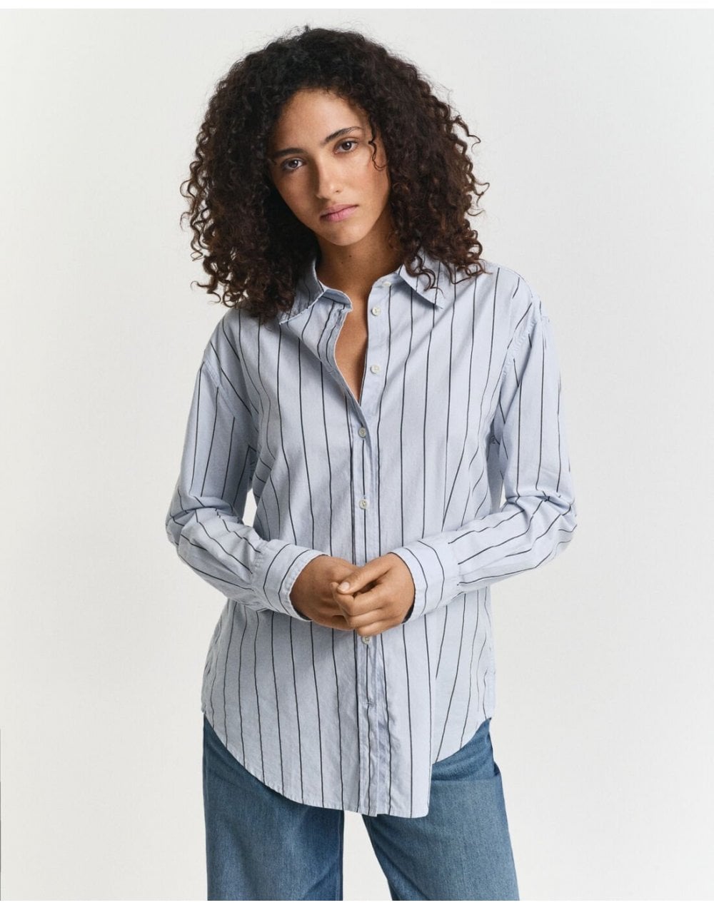 Young Ideas/Henmores - Luxury Oxford Striped Shirt - 455 Light Blue - 8