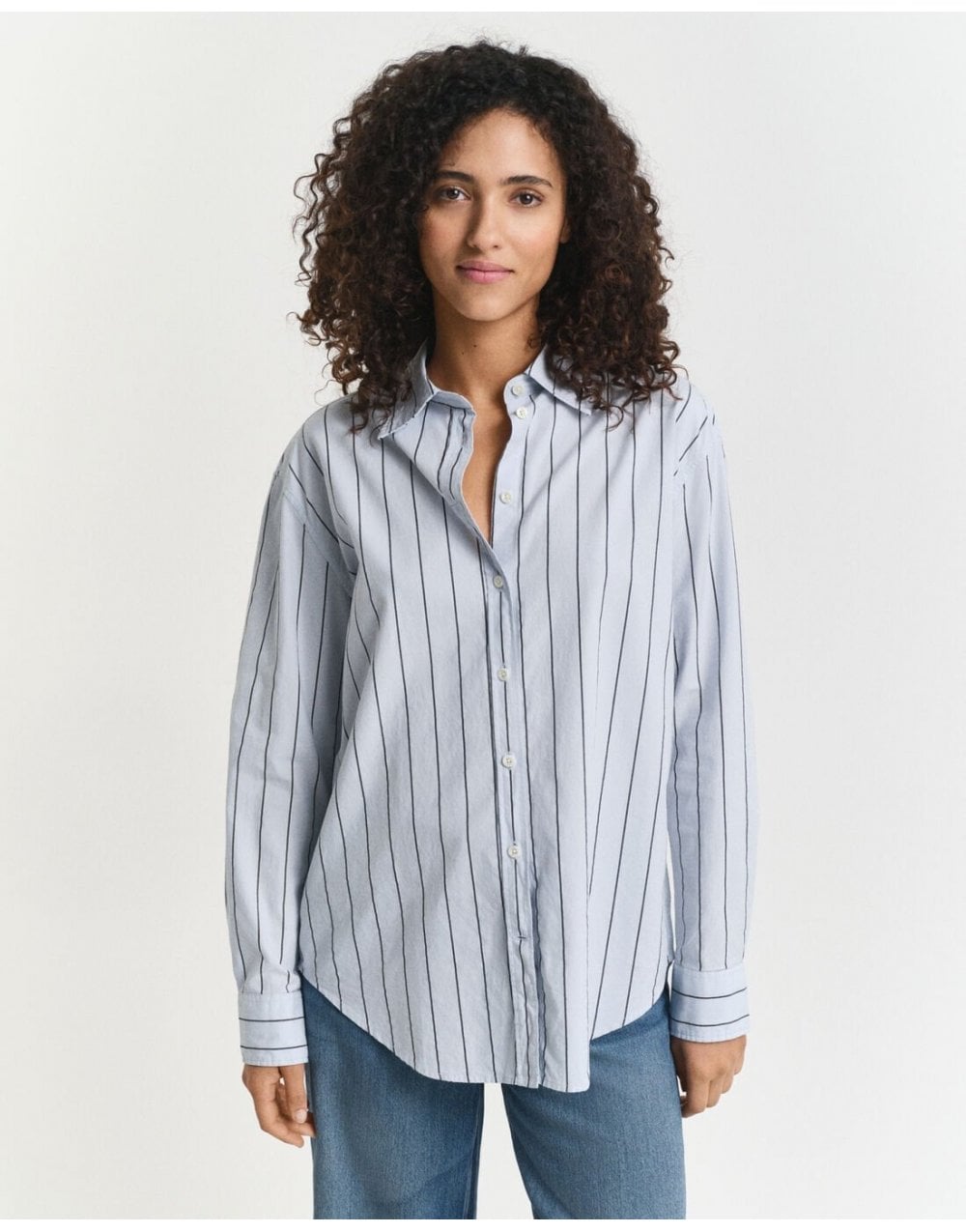 Young Ideas/Henmores - Luxury Oxford Striped Shirt - 455 Light Blue - 8