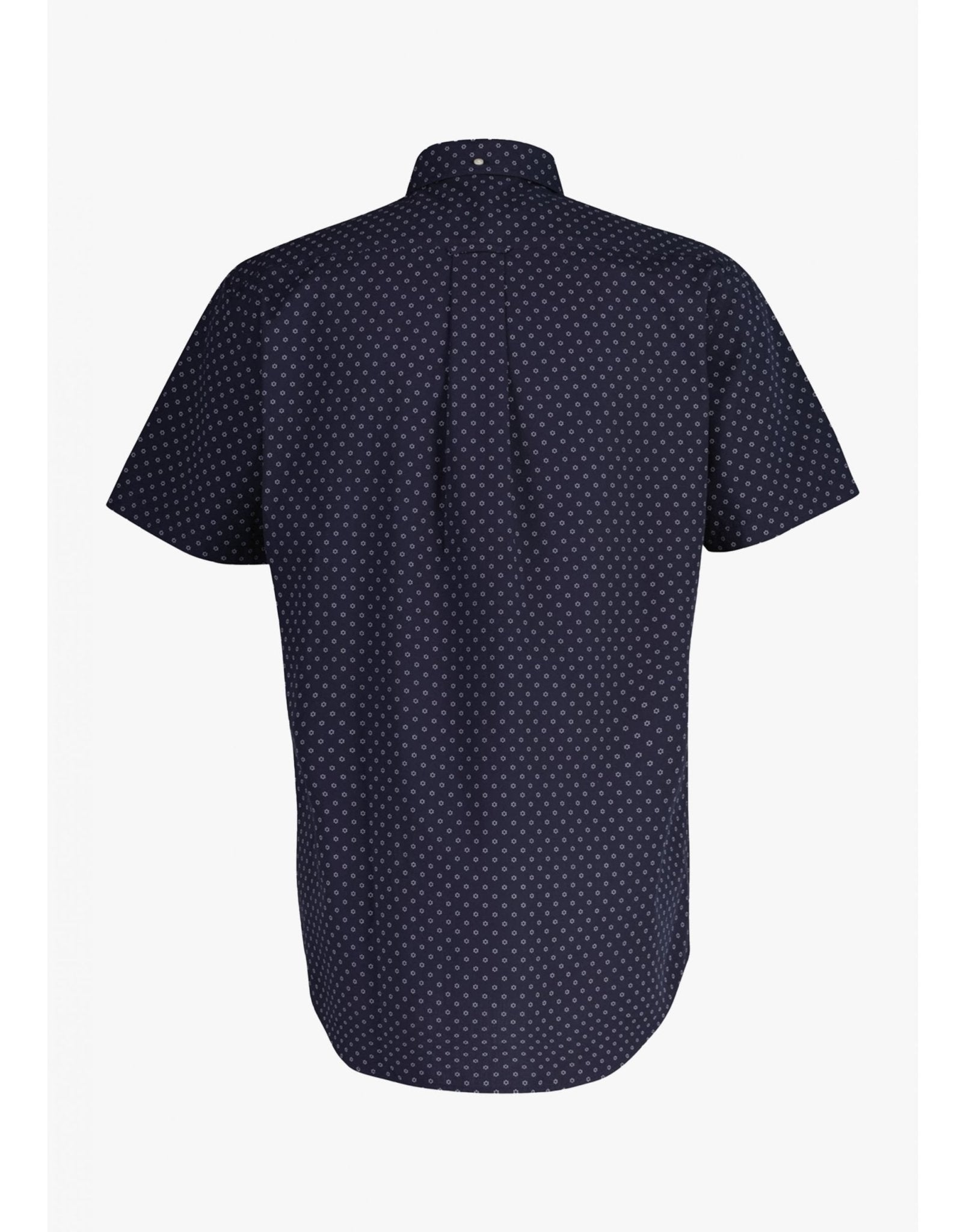 Young Ideas/Henmores - Micro Print Short Sleeve Shirt - 433 Evening Blue - M
