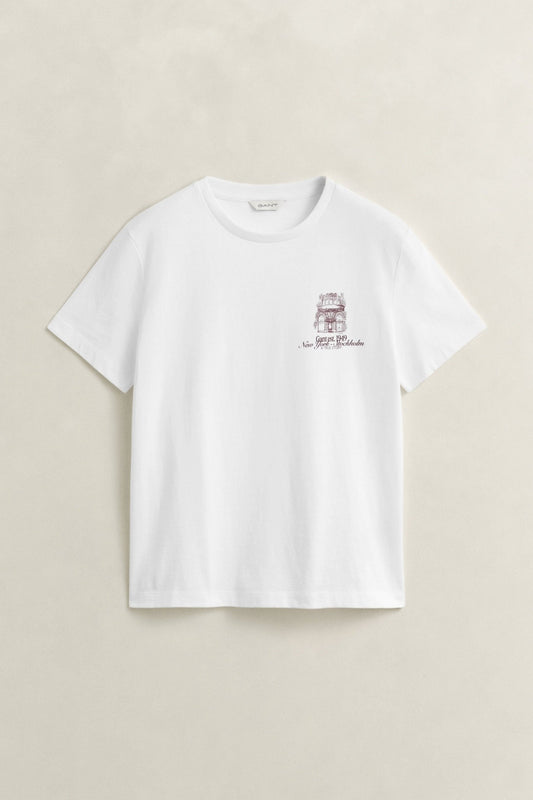 Young Ideas & Henmores -New York Stockholm T-Shirt -110 White -S
