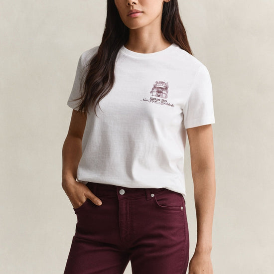 Young Ideas & Henmores -New York Stockholm T-Shirt -110 White -S