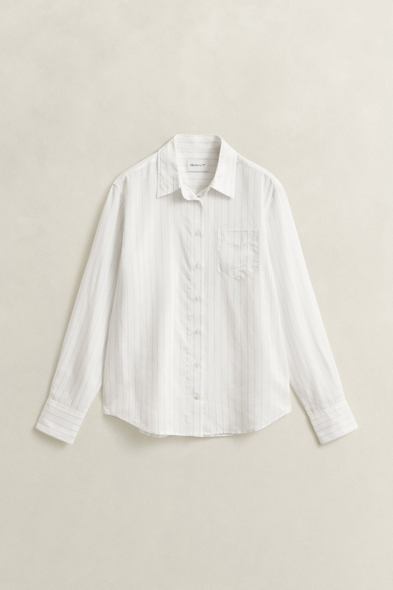Young Ideas & Henmores -Pinstripe Back Fold Detail Blouse -113 Eggshell -10