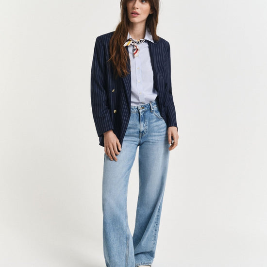 Young Ideas/Henmores - Reg Classic Poplin Striped Shirt - 419 Perfect Blue - 6