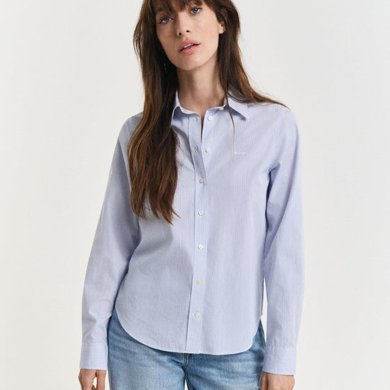 Young Ideas/Henmores - Reg Classic Poplin Striped Shirt - 419 Perfect Blue - 6