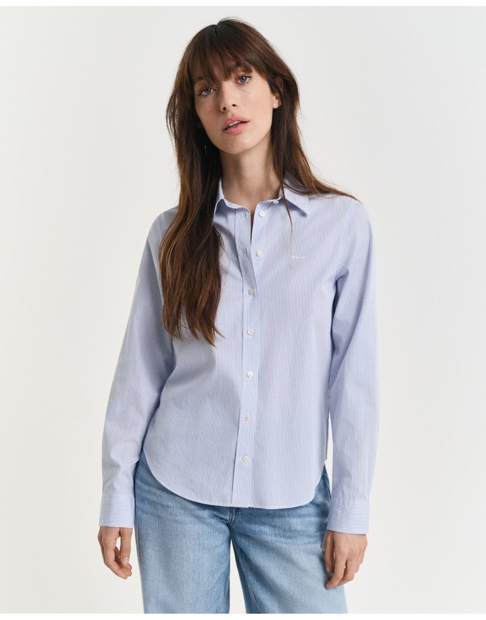 Young Ideas/Henmores - Reg Classic Poplin Striped Shirt - 419 Perfect Blue - 6