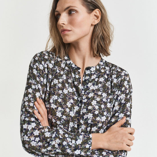 Young Ideas/Henmores - Reg Floral Print Dress - 409 Classic Blue - 8