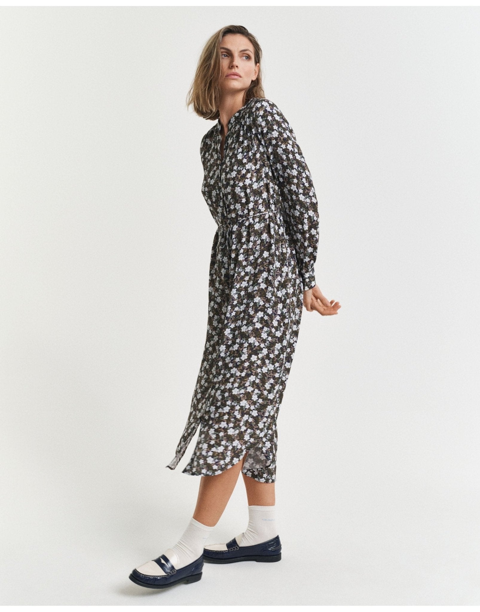 Young Ideas/Henmores - Reg Floral Print Dress - 409 Classic Blue - 8