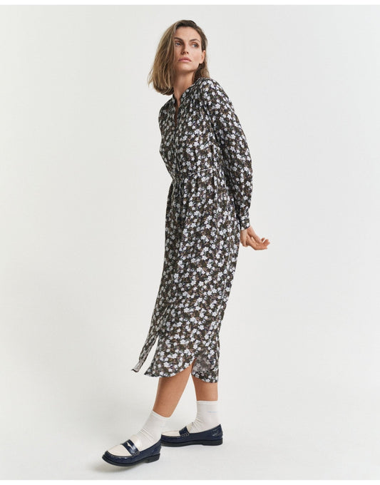 Young Ideas/Henmores - Reg Floral Print Dress - 409 Classic Blue - 8