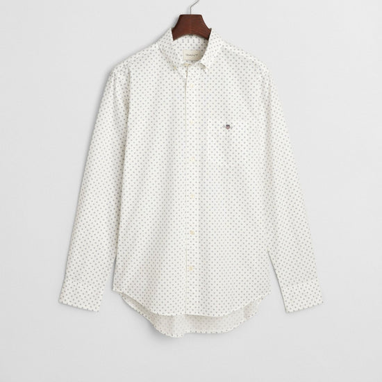 Young Ideas/Henmores - Reg Micro Print Shirt - 113 Eggshell - M