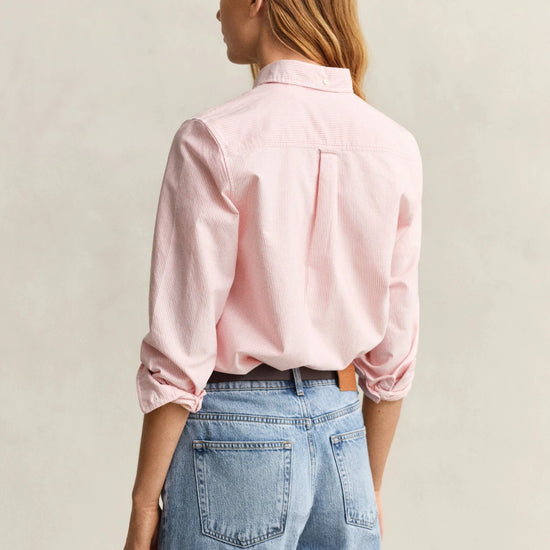 Young Ideas & Henmores - Regular Classic Oxford Striped Shirt - 647 Apricot Pink - 8