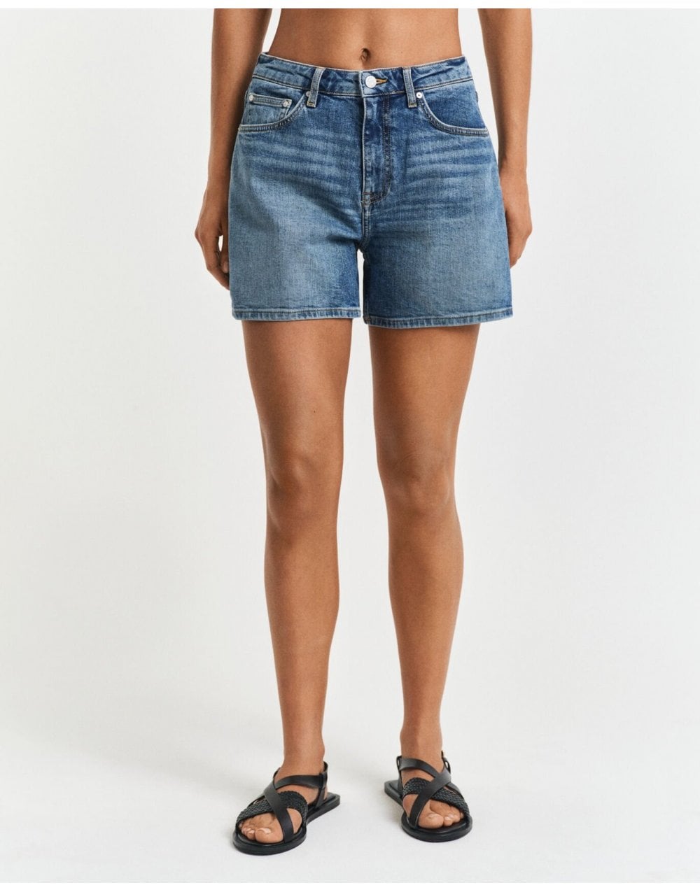 Young Ideas/Henmores - Regular Denim Shorts - 972 Mid Blue - 26