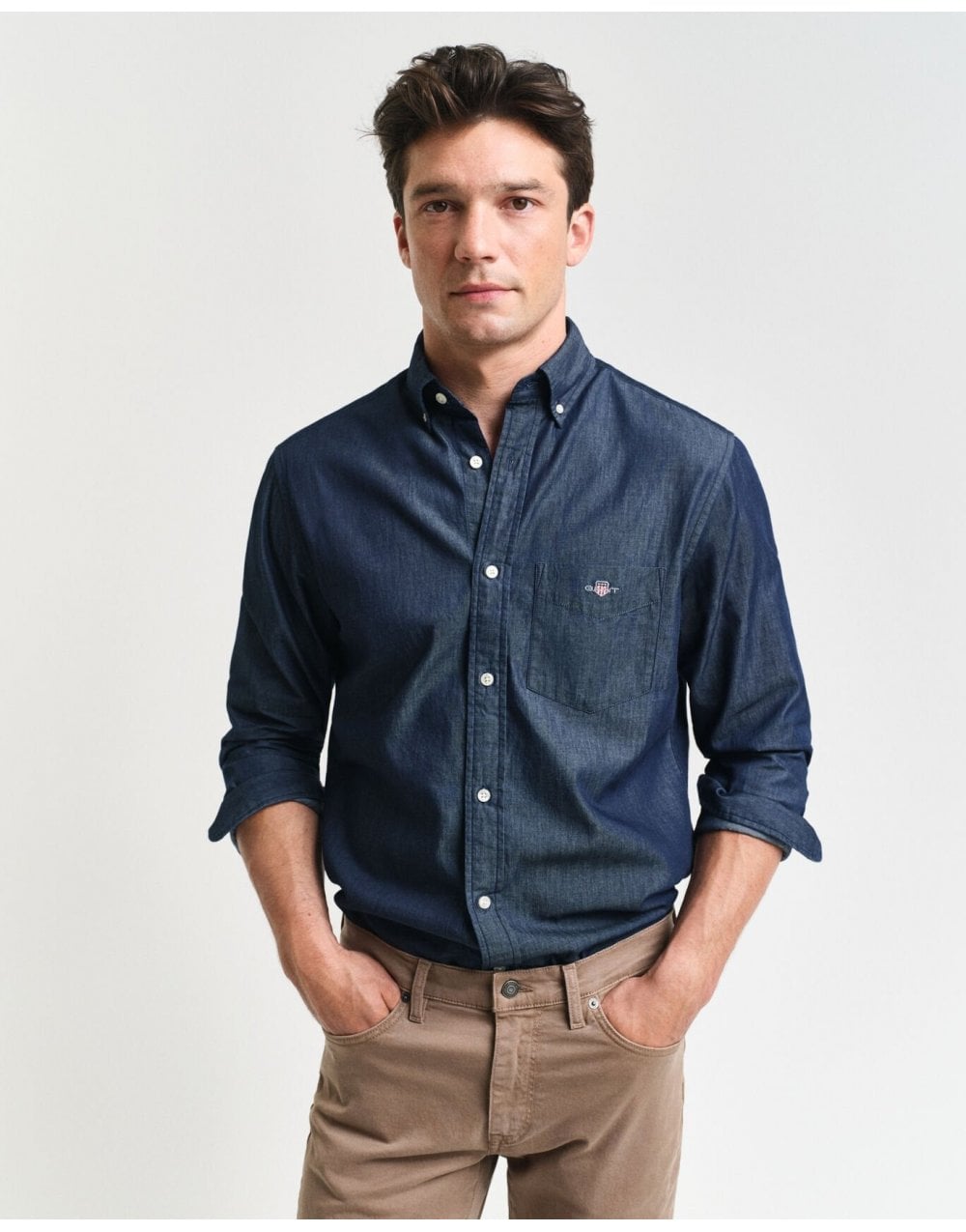 Young Ideas/Henmores - Regular Fit Shirt - 989 Dark Indigo - M