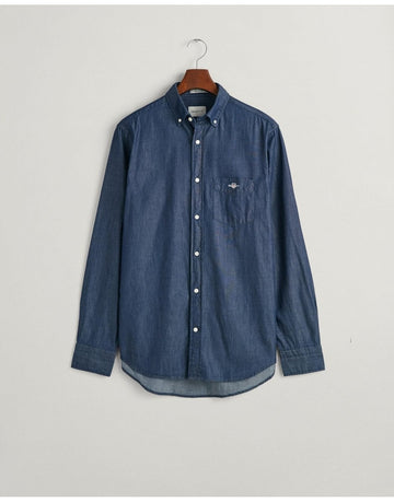 Young Ideas/Henmores - Regular Fit Shirt - 989 Dark Indigo - M