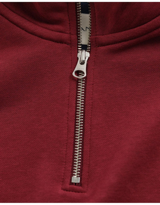 Young Ideas/Henmores - Regular Shield 1/2 Zip Sweat - 604 Plumped Red - M