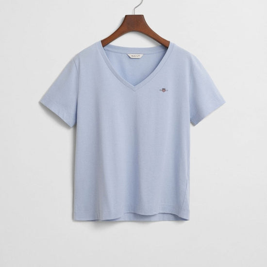 Young Ideas/Henmores - Regular Shield SS V - Neck T-Shirt - 457 Fresh Blue - S