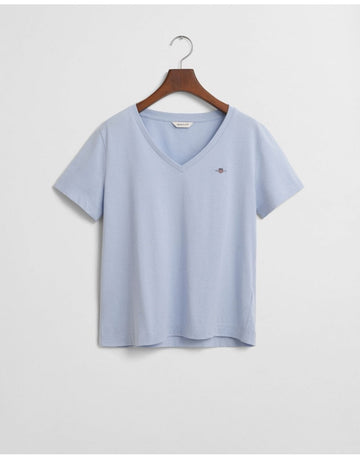 Young Ideas/Henmores - Regular Shield SS V - Neck T-Shirt - 457 Fresh Blue - S