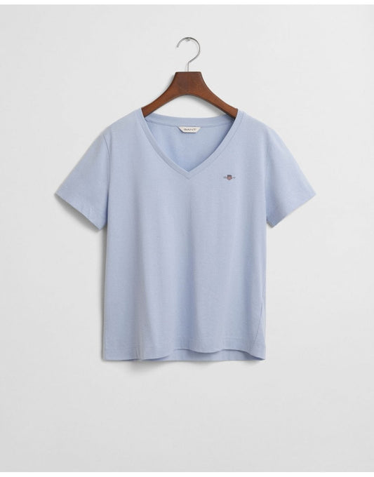 Young Ideas/Henmores - Regular Shield SS V - Neck T-Shirt - 457 Fresh Blue - S