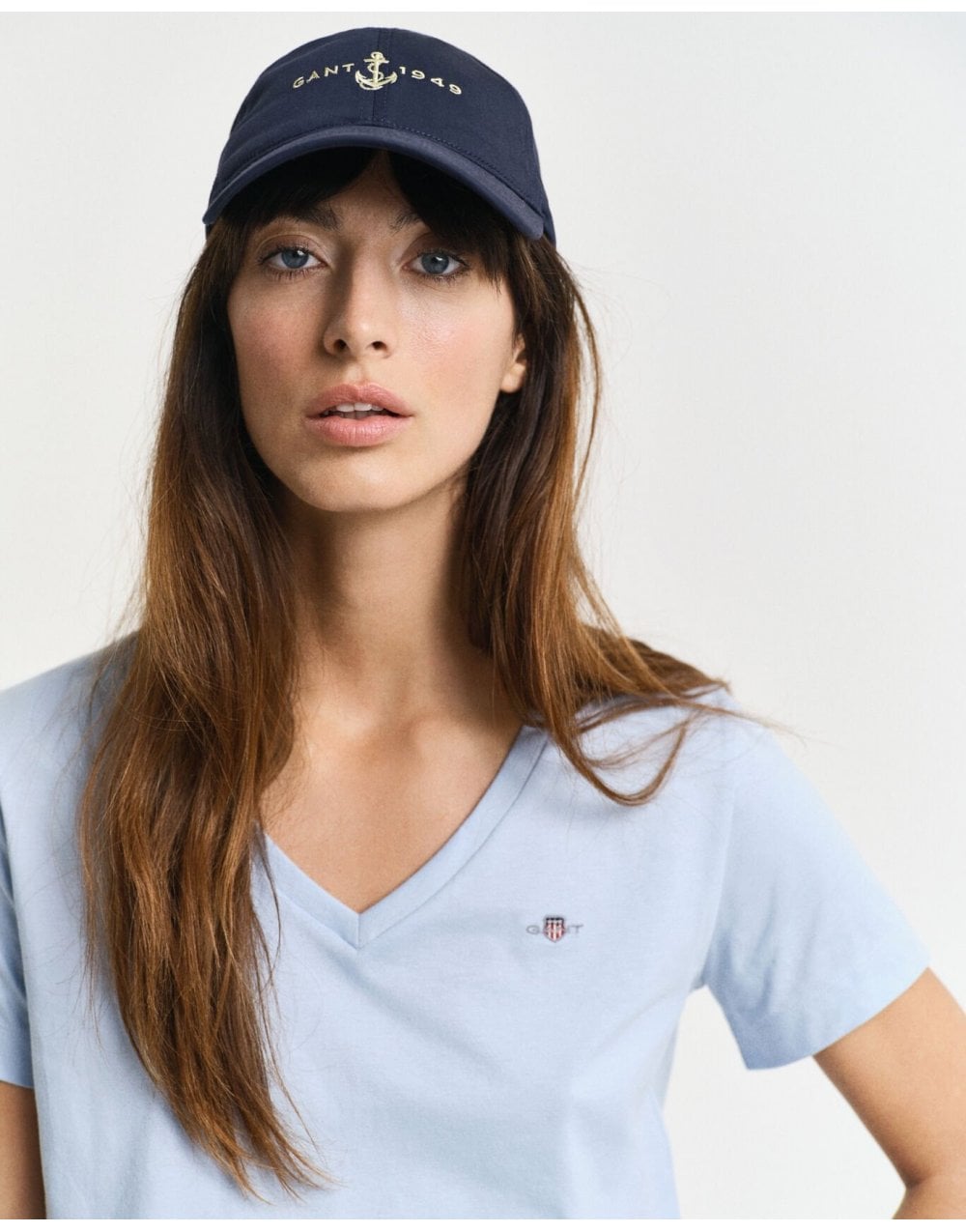 Young Ideas/Henmores - Regular Shield SS V - Neck T-Shirt - 457 Fresh Blue - S