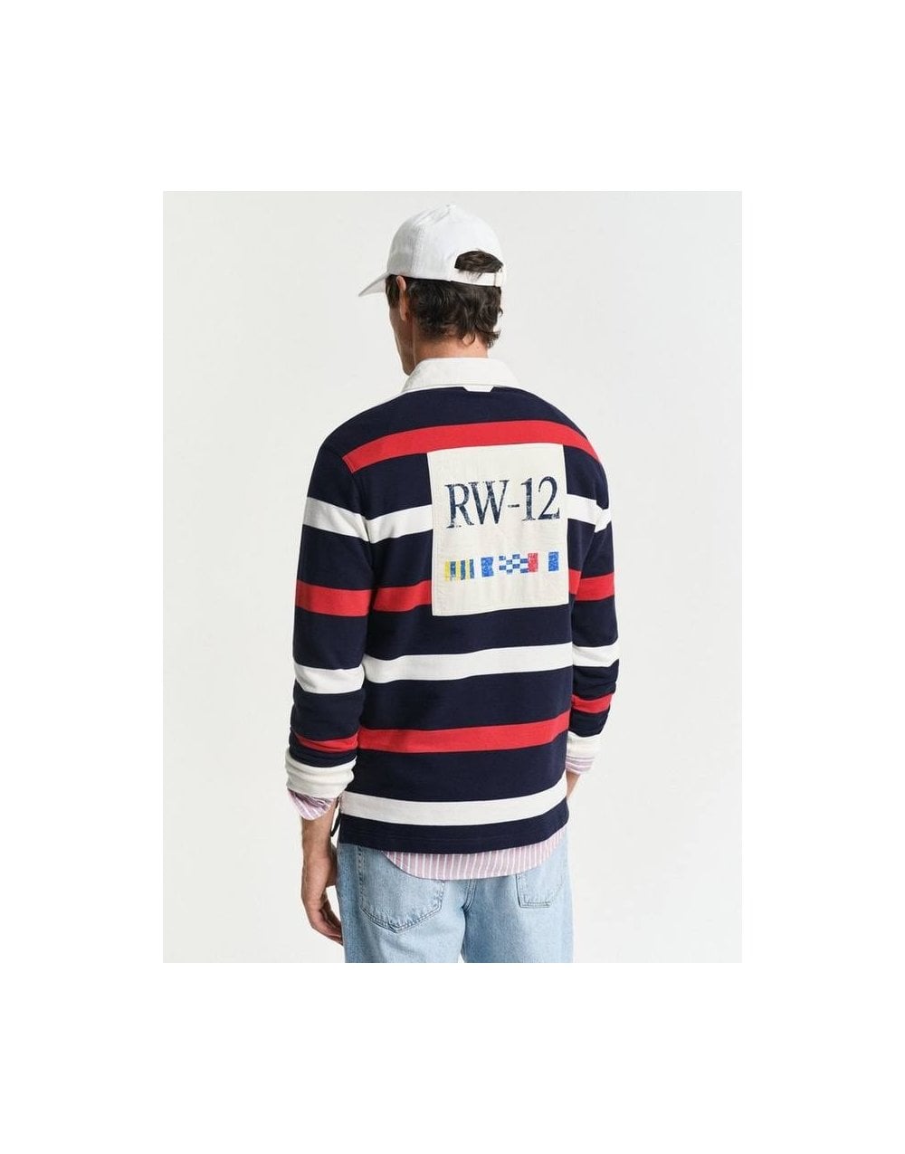 Young Ideas/Henmores - Retro Stripe Heavy Rugger - 433 Evening Blue - M