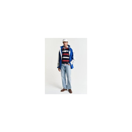 Young Ideas/Henmores - Retro Stripe Heavy Rugger - 433 Evening Blue - M