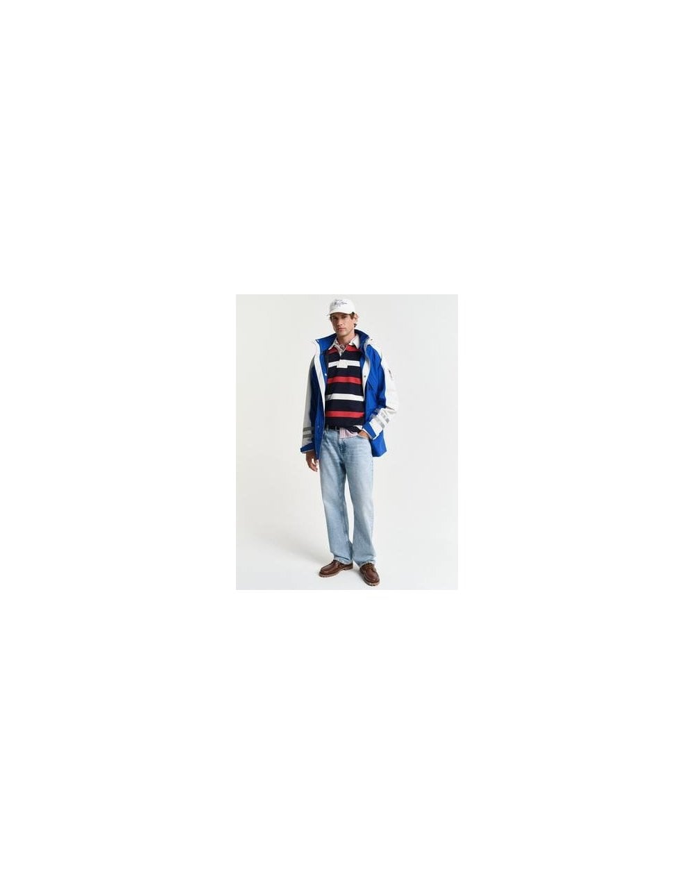 Young Ideas/Henmores - Retro Stripe Heavy Rugger - 433 Evening Blue - M