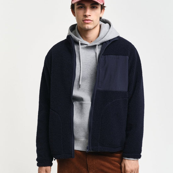 Young Ideas/Henmores - Reversible Full Zip Fleece Jacket - 433 Evening Blue - M