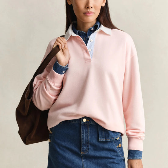 Young Ideas & Henmores - Rugger Sweatshirt - 647 Apricot Pink - XS