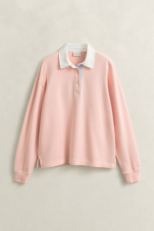 Young Ideas & Henmores - Rugger Sweatshirt - 647 Apricot Pink - XS