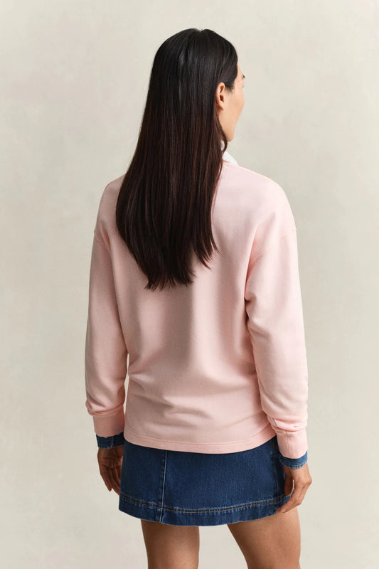 Young Ideas & Henmores - Rugger Sweatshirt - 647 Apricot Pink - XS