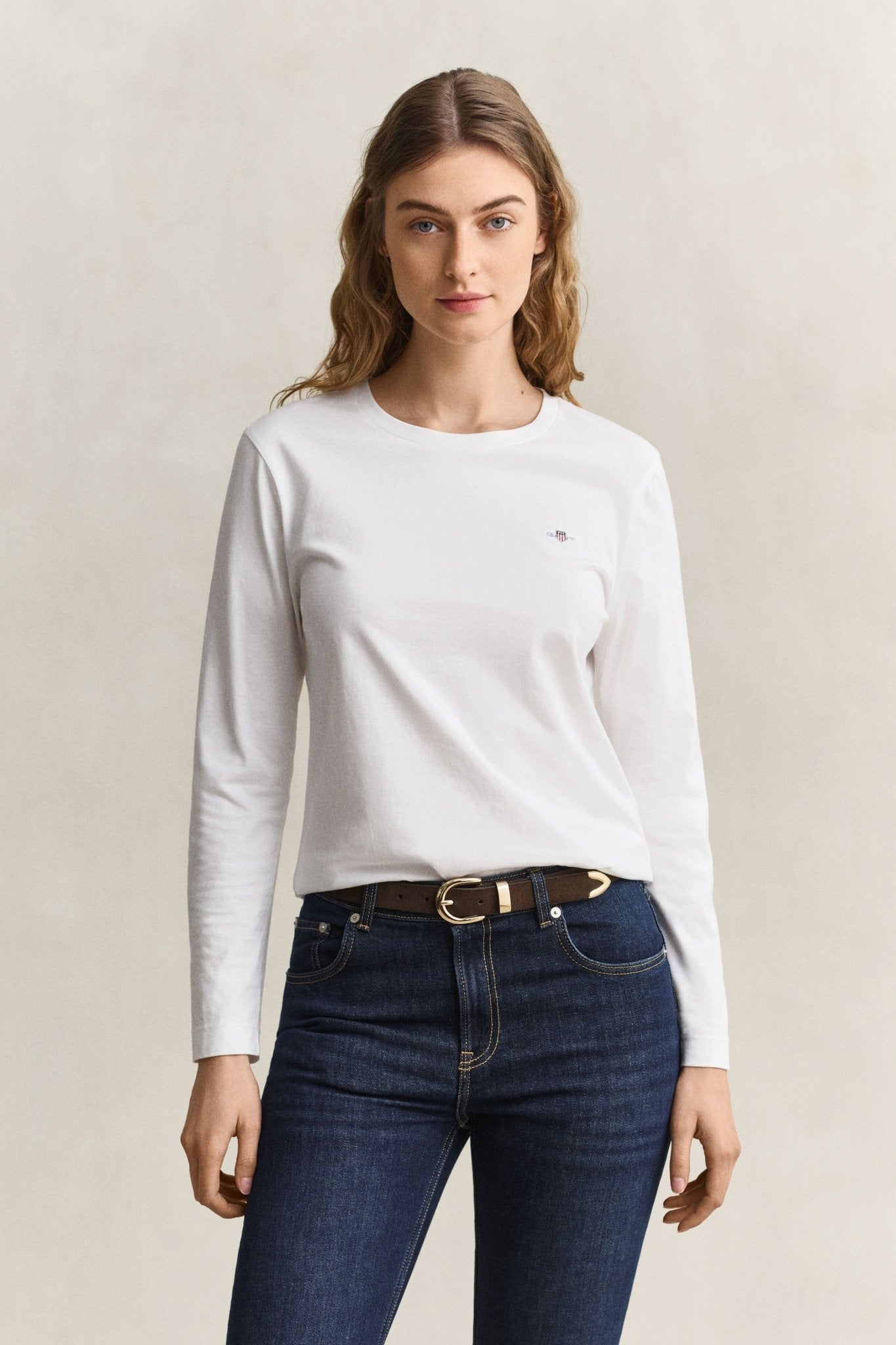 Young Ideas & Henmores -Shield Long Sleeve T-Shirt -110 White -S