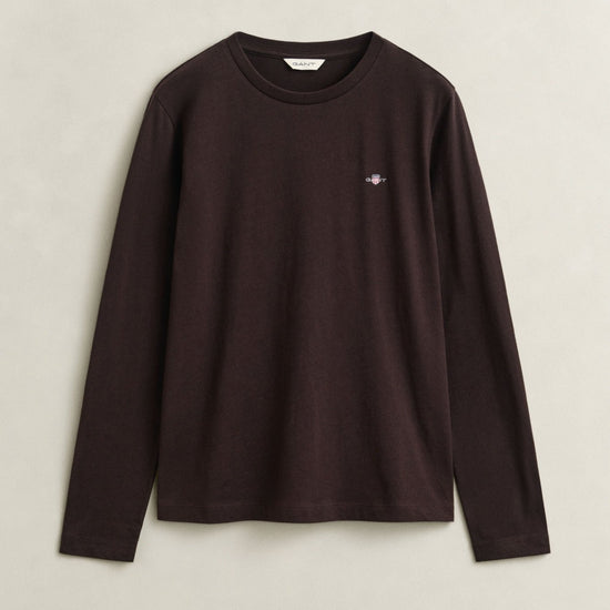 Young Ideas & Henmores -Shield Long Sleeve T-Shirt -202 Deep Brown -S