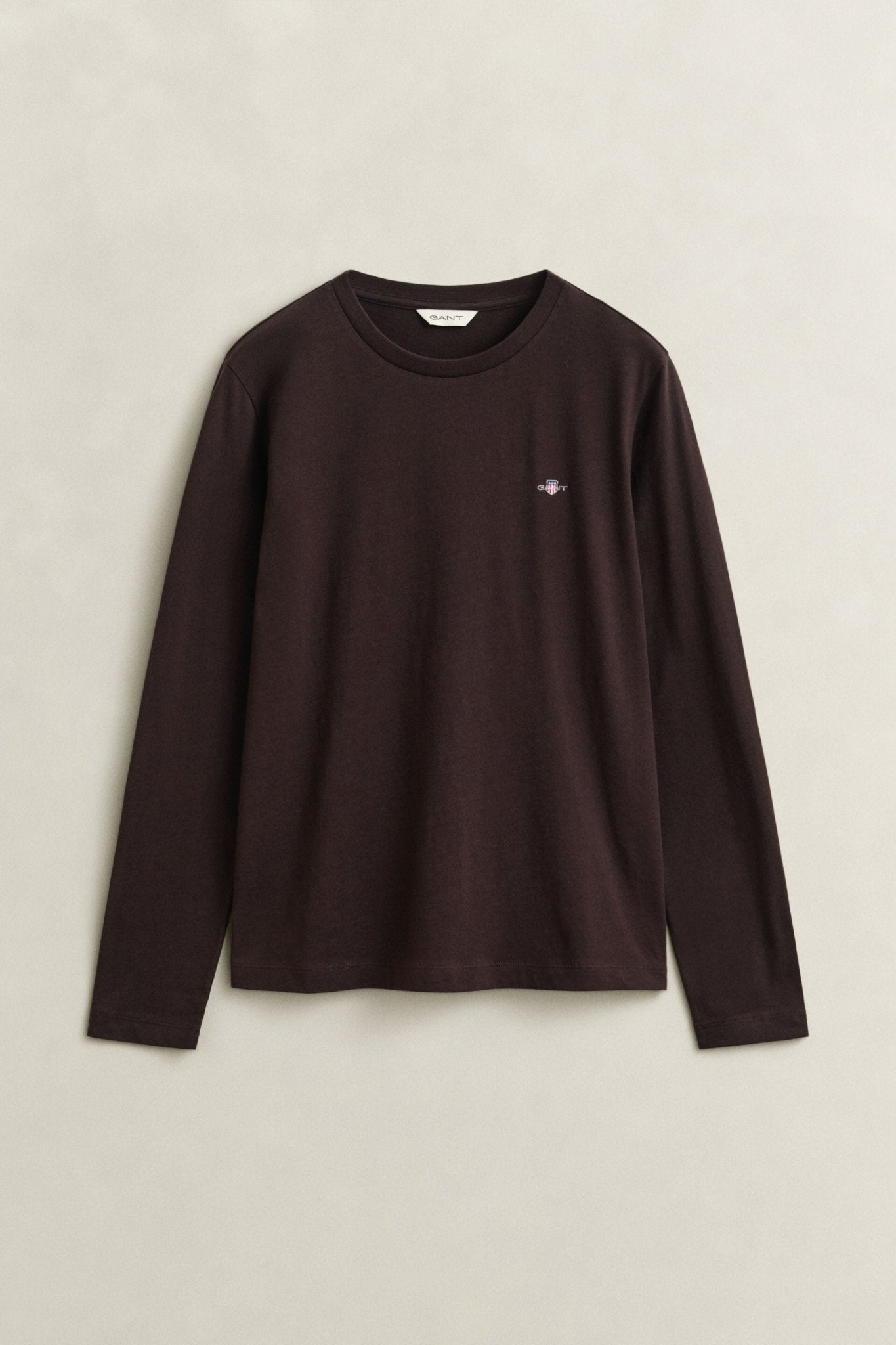 Young Ideas & Henmores -Shield Long Sleeve T-Shirt -202 Deep Brown -S