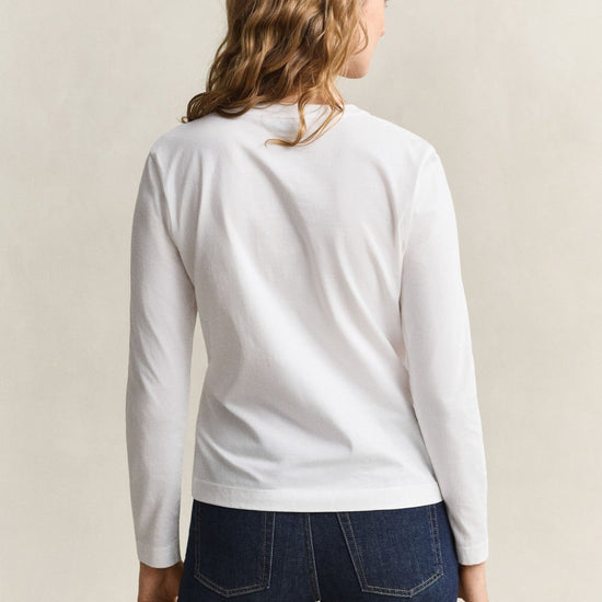 Young Ideas & Henmores -Shield Long Sleeve T-Shirt -110 White -S