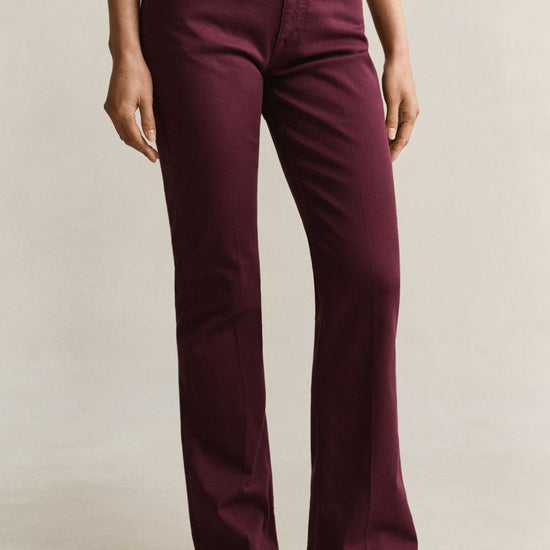 Young Ideas & Henmores -Slim Flare Color Jeans -667 Darkened Wine -27