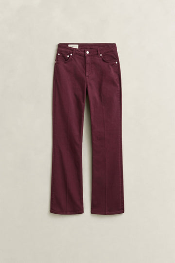 Young Ideas & Henmores -Slim Flare Color Jeans -667 Darkened Wine -27