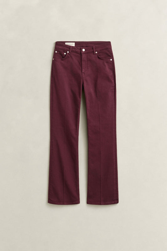 Young Ideas & Henmores -Slim Flare Color Jeans -667 Darkened Wine -27
