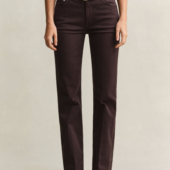 Young Ideas & Henmores -Slim Flare Color Jeans -202 Deep Brown -27