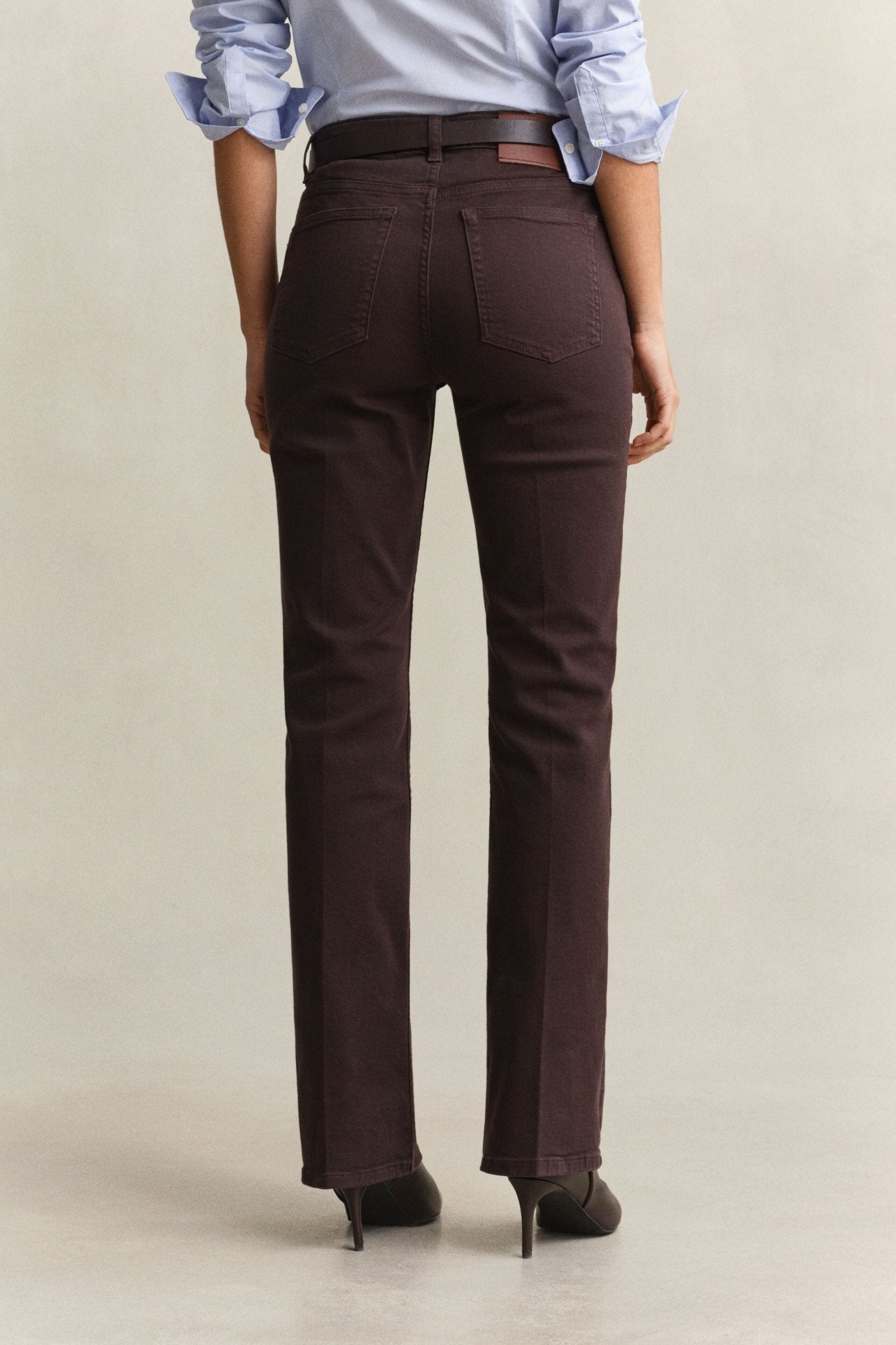 Young Ideas & Henmores -Slim Flare Color Jeans -202 Deep Brown -27