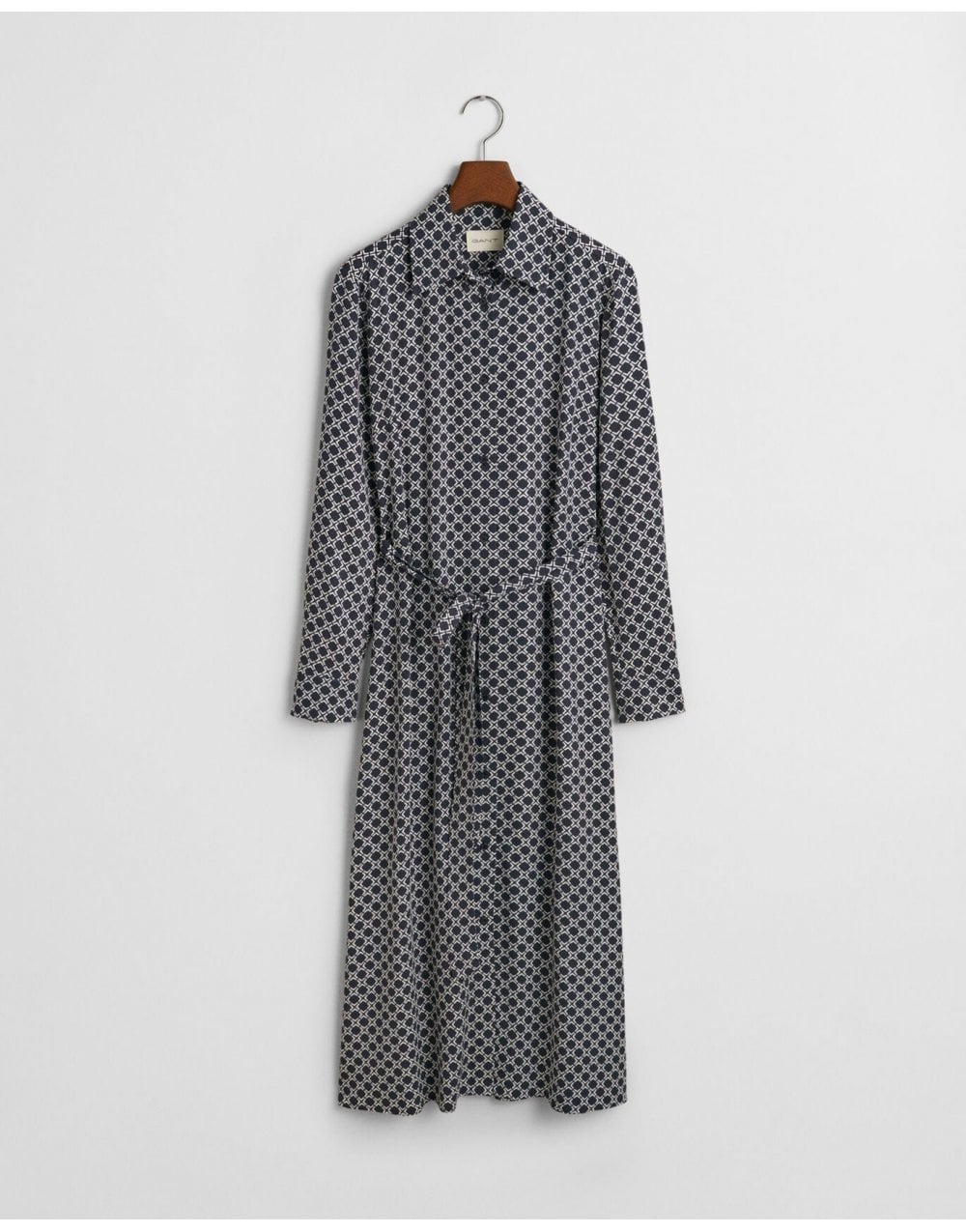 Young Ideas/Henmores - Slim Geometric Printed Shirt Dress - 433 Evening Blue - 8