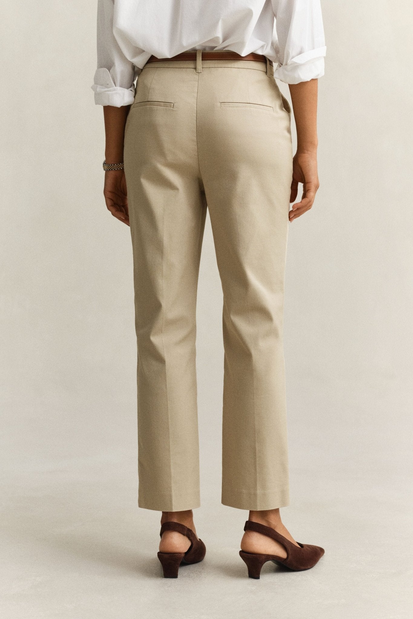 Young Ideas & Henmores - Slim Slack Trousers - 113 Eggshell - 12