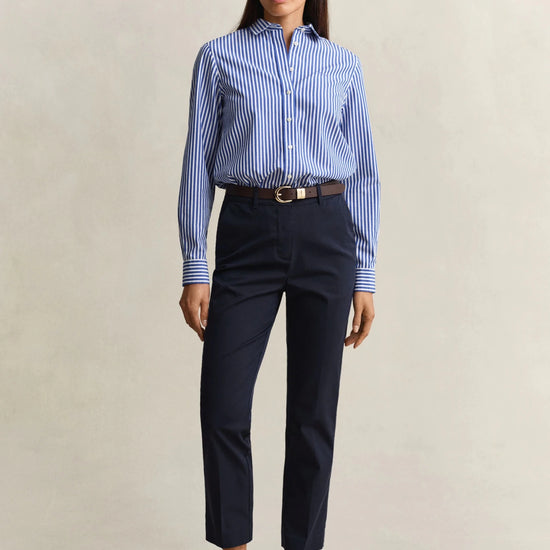 Young Ideas & Henmores - Slim Slack Trousers - 433 Evening Blue - 36